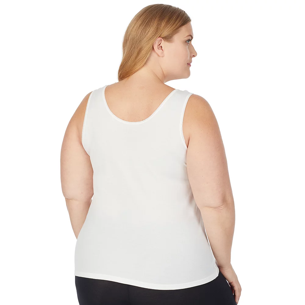Plus Size Cuddl Duds® SofTech Venice Lace-Trim Tank 6 Plus Size Cuddl Duds® SofTech Venice Lace-Trim Tank - Image 6