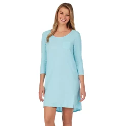 Women's Cuddl Duds® Essentials Long Sleeve Sleepshirt 12 Women's Cuddl Duds® Essentials Long Sleeve Sleepshirt -Cuddl Duds Clothing Sales 2594817 Aqua Heather