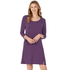 Women's Cuddl Duds® Essentials Long Sleeve Sleepshirt 11 Women's Cuddl Duds® Essentials Long Sleeve Sleepshirt -Cuddl Duds Clothing Sales 2594817 Dark Plum Heather