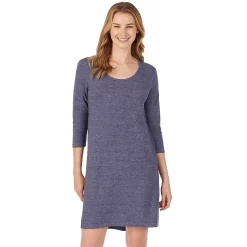 Women's Cuddl Duds® Essentials Long Sleeve Sleepshirt 10 Women's Cuddl Duds® Essentials Long Sleeve Sleepshirt -Cuddl Duds Clothing Sales 2594817 Navy Heather
