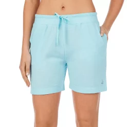 Women's Cuddl Duds® Pajamas: Essentials Pajama Sleep Shorts -Cuddl Duds Clothing Sales 2594824 Aqua Heather