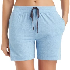 Women's Cuddl Duds® Pajamas: Essentials Pajama Sleep Shorts -Cuddl Duds Clothing Sales 2594824 Blue Heather