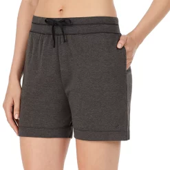 Women's Cuddl Duds® Pajamas: Essentials Pajama Sleep Shorts -Cuddl Duds Clothing Sales 2594824 Charcoal Heather