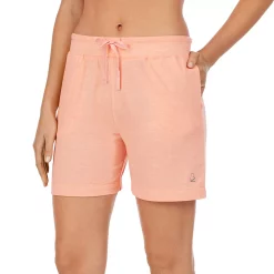 Women's Cuddl Duds® Pajamas: Essentials Pajama Sleep Shorts -Cuddl Duds Clothing Sales 2594824 Coral Heather