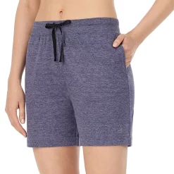 Women's Cuddl Duds® Pajamas: Essentials Pajama Sleep Shorts -Cuddl Duds Clothing Sales 2594824 Navy Heather