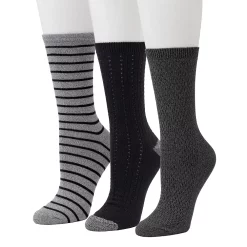 Women's Cuddl Duds® 3-Pack Everyday Crew Socks -Cuddl Duds Clothing Sales 3516568 Black