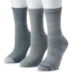 Women's Cuddl Duds® 3-Pack Everyday Crew Socks -Cuddl Duds Clothing Sales 3516568 Gray Spacedye
