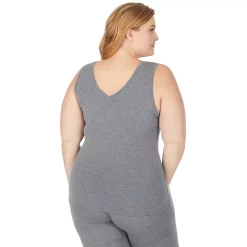 Plus Size Cuddl Duds® Soft Wear with Stretch Reversible Tank -Cuddl Duds Clothing Sales 3853278 ALT
