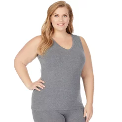 Plus Size Cuddl Duds® Soft Wear with Stretch Reversible Tank -Cuddl Duds Clothing Sales 3853278 ALT2