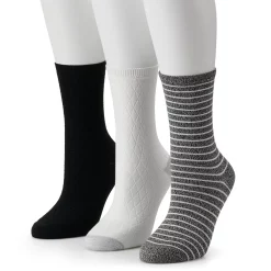 Women's Cuddl Duds® Everyday 3-pack Crew Socks