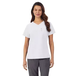 Women's Cuddl Duds® Scrubs Classic V-Neck Top -Cuddl Duds Clothing Sales 4317894 White