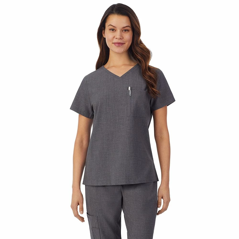 Petite Cuddl Duds® Scrubs Classic V-Neck Top 2 Petite Cuddl Duds® Scrubs Classic V-Neck Top - Image 2