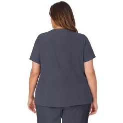 Plus Size Cuddl Duds® Scrubs Classic V-Neck Top -Cuddl Duds Clothing Sales 4319958 ALT