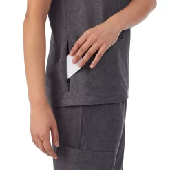 Women's Missy Cuddl Duds® Scrubs V-neck Top With 3 Pockets -Cuddl Duds Clothing Sales 4320323 ALT2