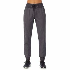 Petite Cuddl Duds® Scrubs Jogger Pants With 3 Pockets -Cuddl Duds Clothing Sales 4320447 Charcoal Heather Gray
