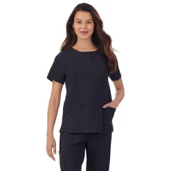 Women's Cuddl Duds® Scrubs Henley Top With 2 Pockets 11 Women's Cuddl Duds® Scrubs Henley Top With 2 Pockets -Cuddl Duds Clothing Sales 4320456 Black
