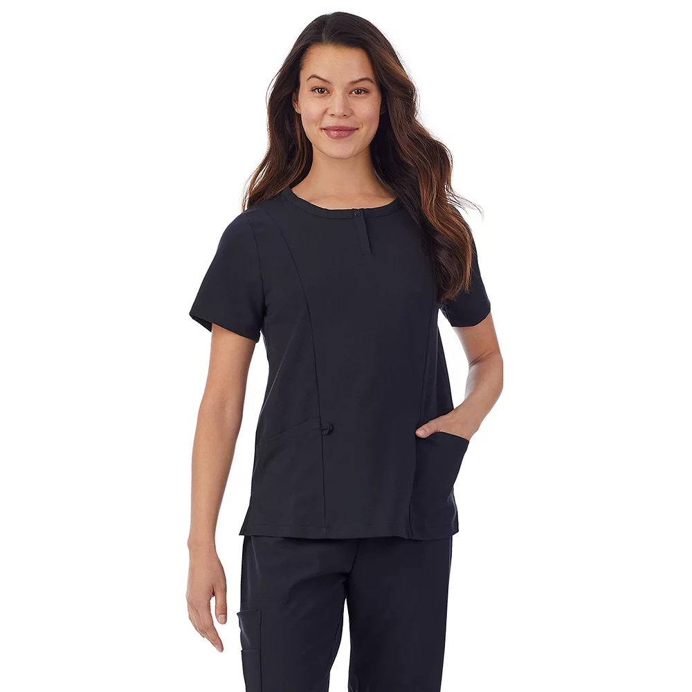 Women's Cuddl Duds® Scrubs Henley Top With 2 Pockets 4 Women's Cuddl Duds® Scrubs Henley Top With 2 Pockets - Image 4