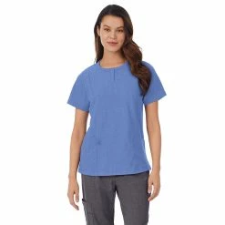 Women's Cuddl Duds® Scrubs Henley Top With 2 Pockets 10 Women's Cuddl Duds® Scrubs Henley Top With 2 Pockets -Cuddl Duds Clothing Sales 4320456 Ceil Heather