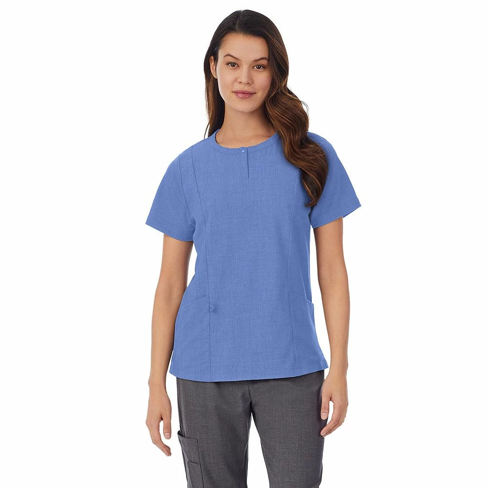 Petite Cuddl Duds® Scrubs Top With 2 Pockets 4 Petite Cuddl Duds® Scrubs Top With 2 Pockets - Image 4