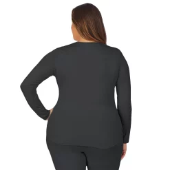 Plus Size Cuddl Duds® Under Scrubs Crewneck Top -Cuddl Duds Clothing Sales 4321151 ALT