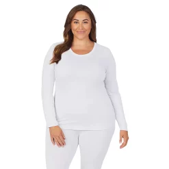 Plus Size Cuddl Duds® Under Scrubs Crewneck Top