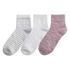 Women's Cuddl Duds® Everyday 3-Pack Anklet Socks -Cuddl Duds Clothing Sales 4357062 ALT3
