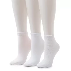 Women's Cuddl Duds® Everyday 3-Pack Anklet Socks -Cuddl Duds Clothing Sales 4357062 White