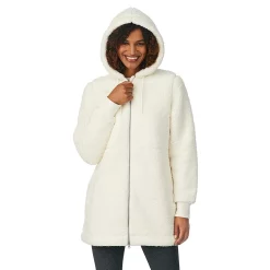 Women's Cuddl Duds Cozy Sherpa Hooded Anorak Jacket -Cuddl Duds Clothing Sales 4981154 ALT2