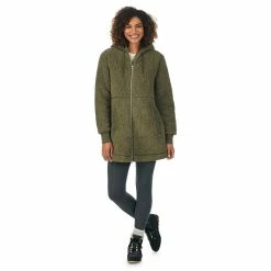 Women's Cuddl Duds Cozy Sherpa Hooded Anorak Jacket