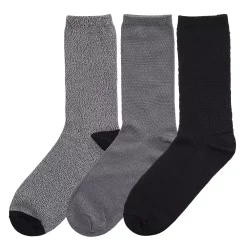 Women's Cuddl Duds® 3-Pack Everyday Plushfill* Midweight Geometric Textured Crew Socks -Cuddl Duds Clothing Sales 5149615 ALT