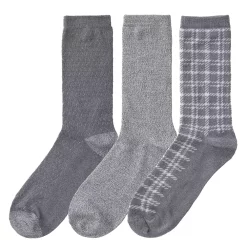Women's Cuddl Duds® 3-Pack Plushfill* Plaid Crew Socks -Cuddl Duds Clothing Sales 5257179 ALT
