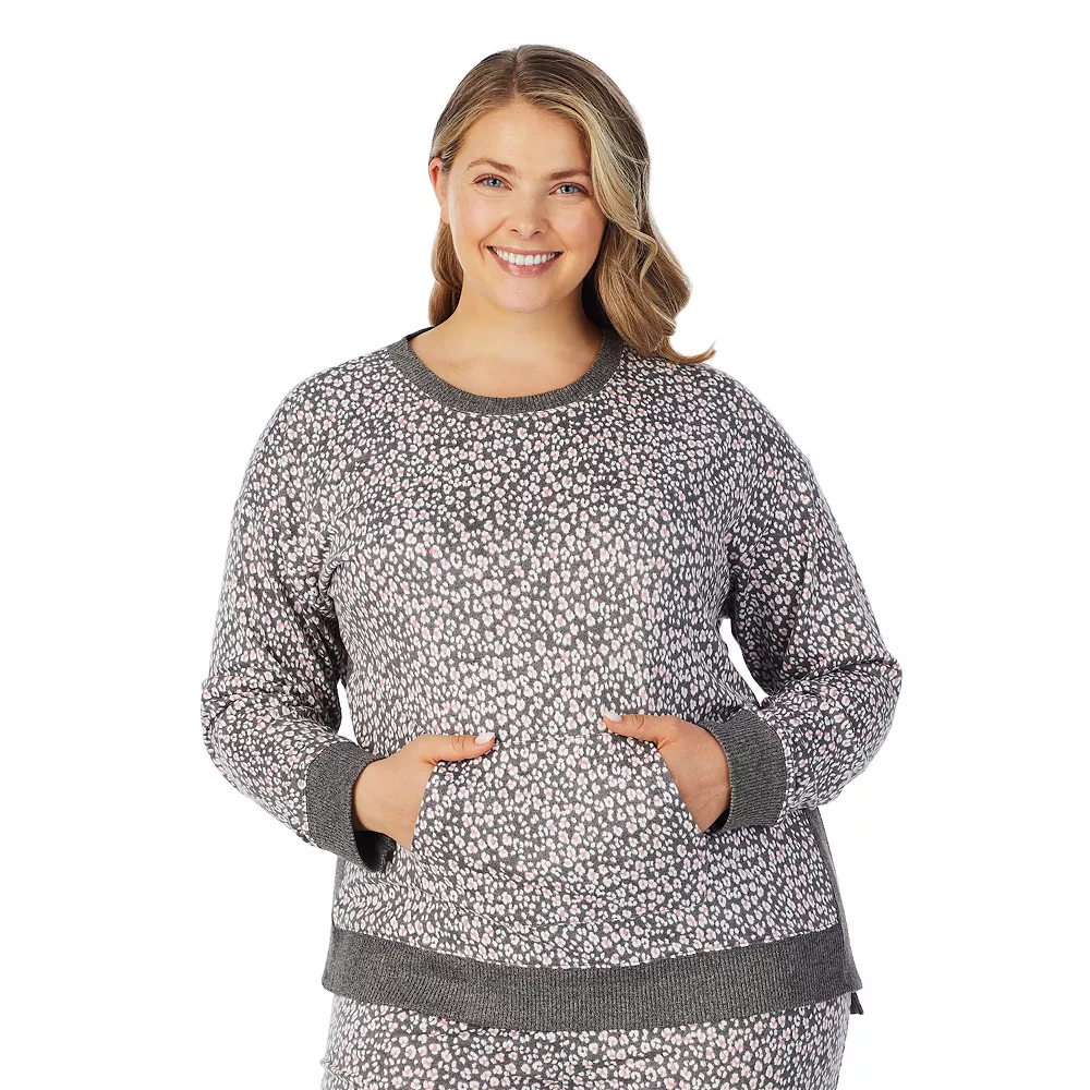 Plus Size Cuddl Duds® Kangaroo Pocket Pajama Top and Banded Bottom Pajama Pants Sleep Set 9 Plus Size Cuddl Duds® Kangaroo Pocket Pajama Top and Banded Bottom Pajama Pants Sleep Set - Image 9