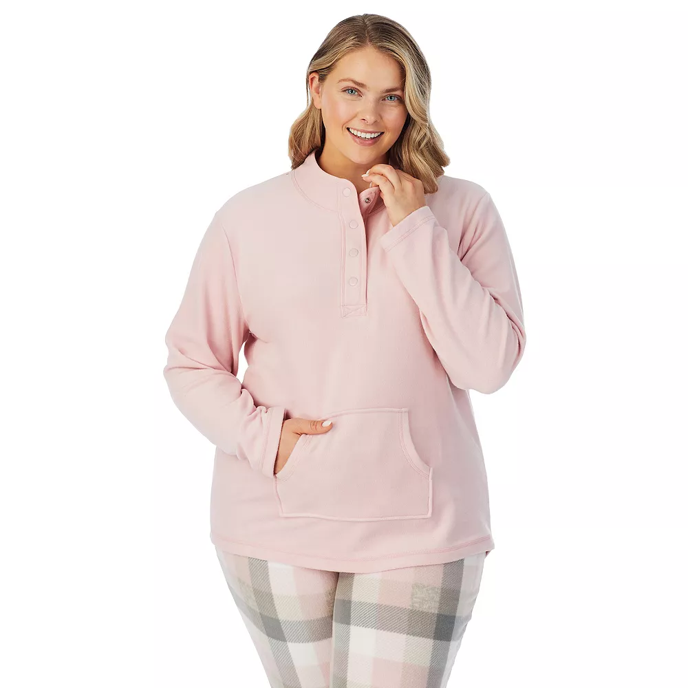 Plus Size Cuddl Duds Fleece Long Sleeve Pajama Top and Banded Bottom Pajama Pants Sleep Set 7 Plus Size Cuddl Duds Fleece Long Sleeve Pajama Top and Banded Bottom Pajama Pants Sleep Set - Image 7