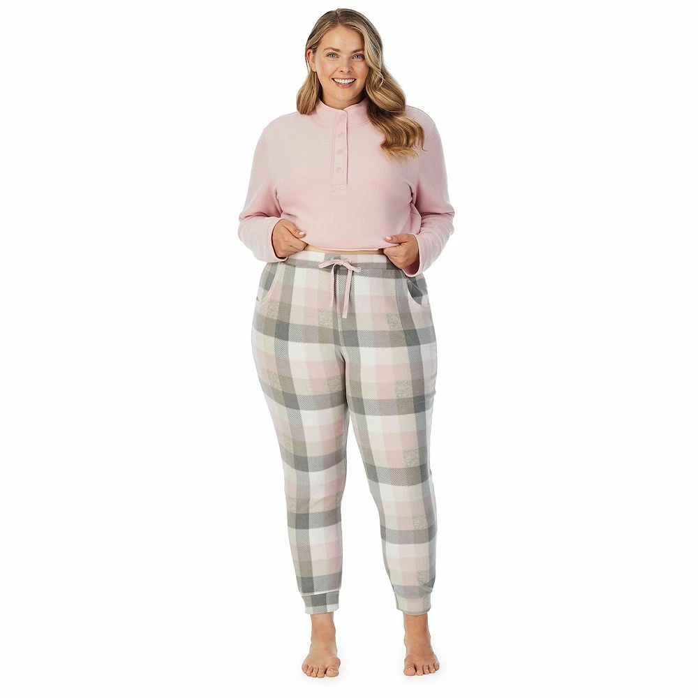 Plus Size Cuddl Duds Fleece Long Sleeve Pajama Top and Banded Bottom Pajama Pants Sleep Set 8 Plus Size Cuddl Duds Fleece Long Sleeve Pajama Top and Banded Bottom Pajama Pants Sleep Set - Image 8