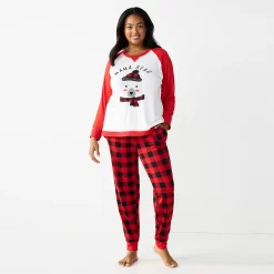 Plus Size Jammies For Your FamiliesĀ® Beary Cool "Mama Bear" Pajama Set by Cuddl DudsĀ®
