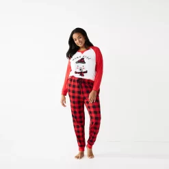 Plus Size Jammies For Your Families® Beary Cool "Mama Bear" Pajama Set by Cuddl Duds® -Cuddl Duds Clothing Sales 5601552 ALT2