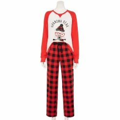 Women's Jammies For Your Families® Beary Cool "Grandma Bear" Pajama Set by Cuddl Duds® -Cuddl Duds Clothing Sales 5601561 ALT3
