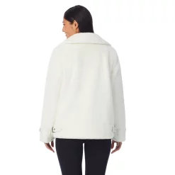 Women's Cuddl Duds Fleece Faux-Fur Moto Jacket 12 Women's Cuddl Duds Fleece Faux-Fur Moto Jacket -Cuddl Duds Clothing Sales 5624948 ALT