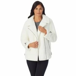 Women's Cuddl Duds Fleece Faux-Fur Moto Jacket 15 Women's Cuddl Duds Fleece Faux-Fur Moto Jacket -Cuddl Duds Clothing Sales 5624948 ALT4