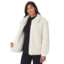 Women's Cuddl Duds Sherpa Bomber Jacket -Cuddl Duds Clothing Sales 5624950 ALT3