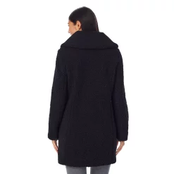Women's Cuddl Duds Curly Sherpa Shawl-Collar Coat -Cuddl Duds Clothing Sales 5624951 ALT