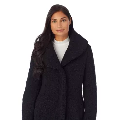 Women's Cuddl Duds Curly Sherpa Shawl-Collar Coat -Cuddl Duds Clothing Sales 5624951 ALT2