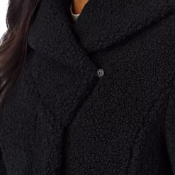 Women's Cuddl Duds Curly Sherpa Shawl-Collar Coat -Cuddl Duds Clothing Sales 5624951 ALT4