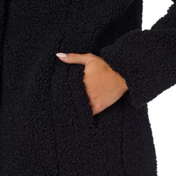 Women's Cuddl Duds Curly Sherpa Shawl-Collar Coat -Cuddl Duds Clothing Sales 5624951 ALT5