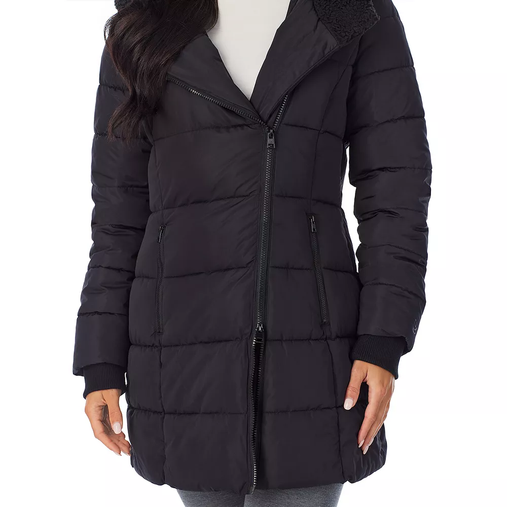 Women's Cuddl Duds Long Hooded Puffer Coat 9 Women's Cuddl Duds Long Hooded Puffer Coat - Image 9