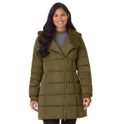 Women's Cuddl Duds Long Hooded Puffer Coat 13 Women's Cuddl Duds Long Hooded Puffer Coat -Cuddl Duds Clothing Sales 5624952 Green