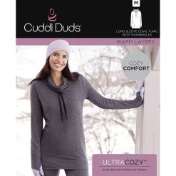 Plus Size Cuddl Duds® Ultra Cozy Long Sleeve Cowlneck Tunic Top -Cuddl Duds Clothing Sales 5667026 ALT98