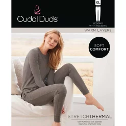 Plus Size Cuddl Duds® Stretch Thermal Leggings -Cuddl Duds Clothing Sales 5667762 ALT98