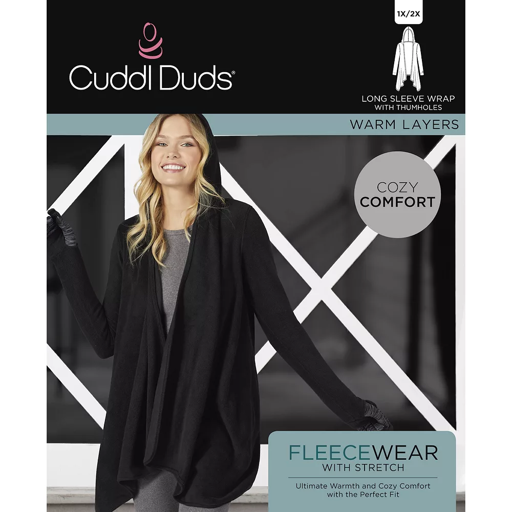 Women's Cuddl Duds® Fleecewear with Stretch Long Sleeve Hooded Wrap 9 Women's Cuddl Duds® Fleecewear with Stretch Long Sleeve Hooded Wrap - Image 9