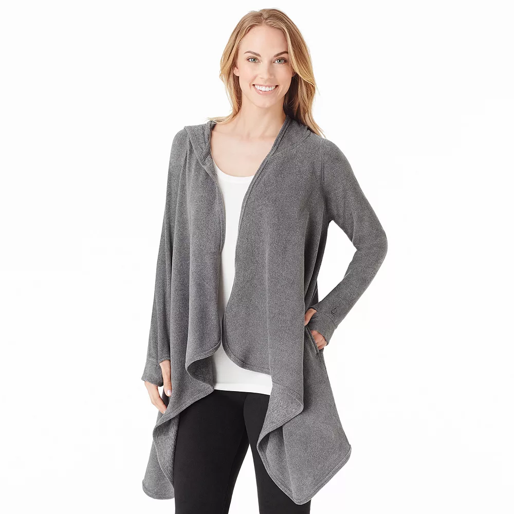 Women's Cuddl Duds® Fleecewear with Stretch Long Sleeve Hooded Wrap 7 Women's Cuddl Duds® Fleecewear with Stretch Long Sleeve Hooded Wrap - Image 7
